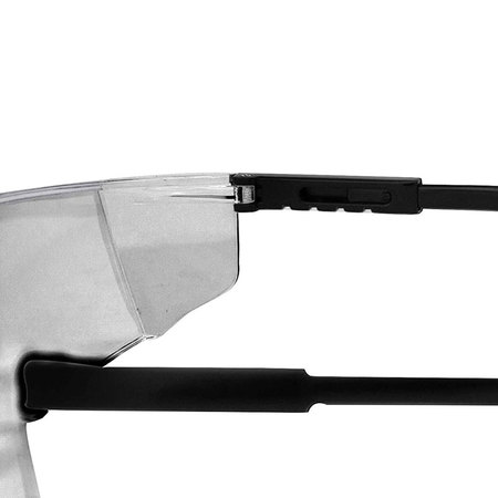 Zayaan Health Boxer Gray Lens Black Temple Safety Glasses ZH-BXSG-GYLBKT-MS16